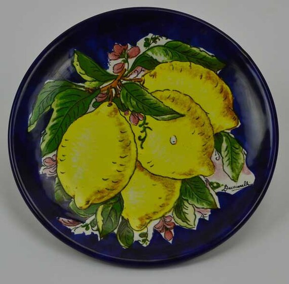 Handpainted Lemon Ceramic Wall Plate l Made in Italy