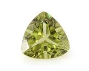 Hebei Peridot Loose Gemstone Trillion Cut 1A Quality 7mm 1.05 cts.