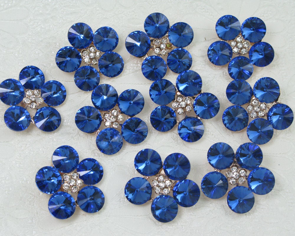 Wholesale 10x BLUE Vintage Crystal by RhinestoneBridalTime on Etsy