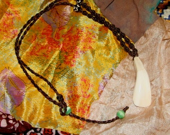 Salvaged Buffalo Tooth Necklace, Ethnic Necklace, Tribal Necklace ...
