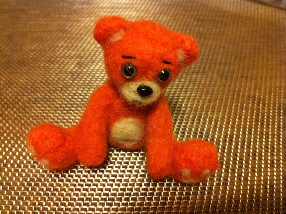 Needle Felted Small Teddy Bear