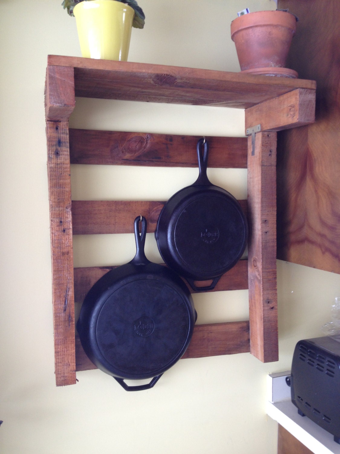 Hanging Pallet Pot Rack