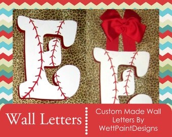 Baseball Wall Letters Custom Made