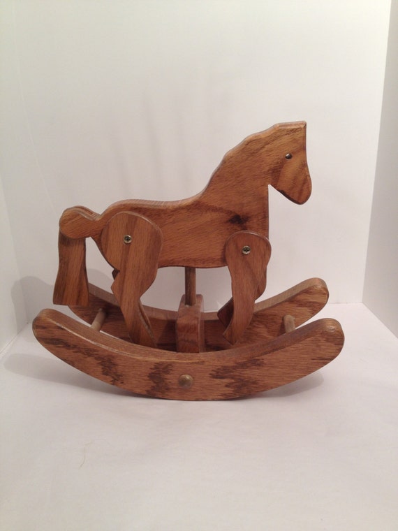 Vintage Wooden Clip Clop Horse Toy Hand Made Horse Moveable