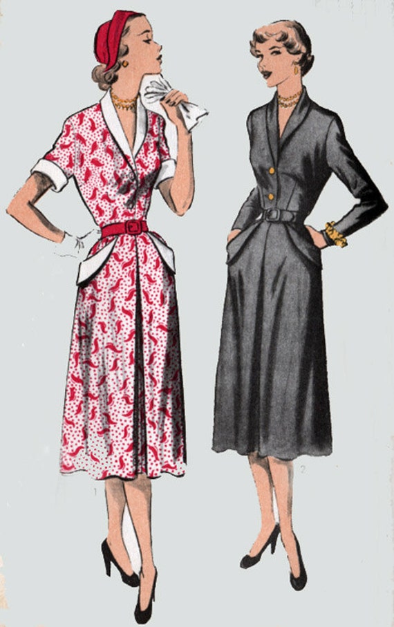 dress bust large for patterns Dress 50s 5764 Vintage Pockets Side Rockabilly Large 1950s w/ Advance