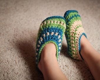 Crochet Slipper Pattern - Galilee Slippers (Child-Adult Sizes)