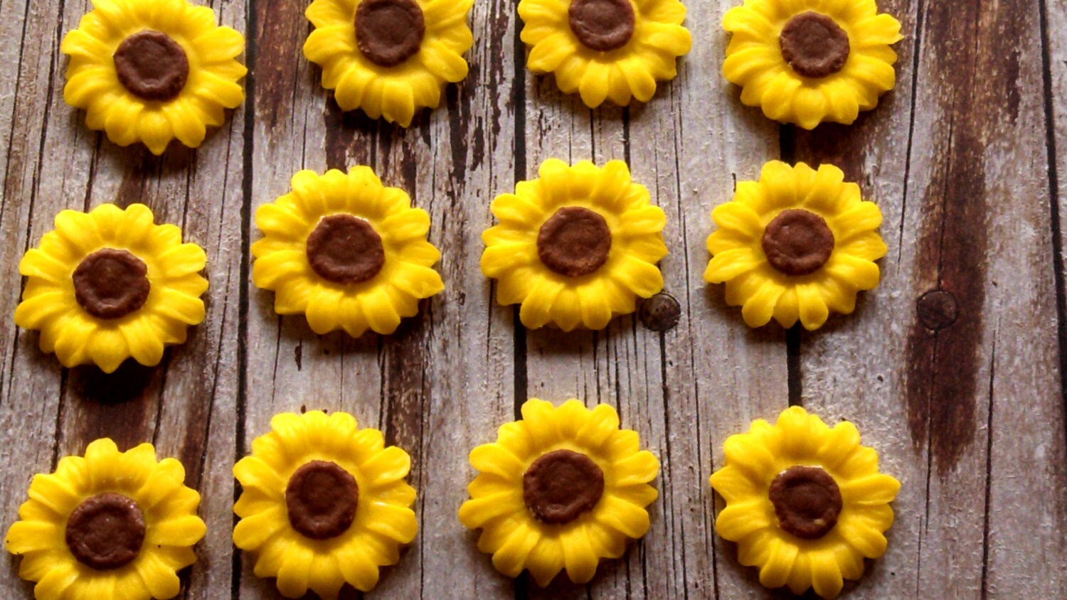 Fondant SunflowersFondant FlowersFondant Yellow FlowersSet