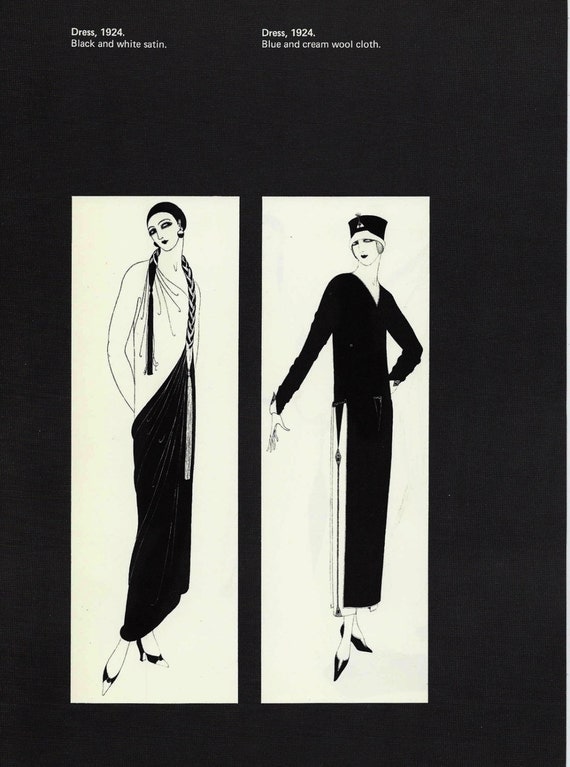 Erte Art Deco Fashion Illustration Print by AnnesAccumulations