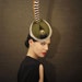 Green and Grey Felt Racing Hat with Peasant Feather - Made to Order