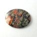 stone oval cabochon, mushroom jasper cab, calibrated cabochon, jewelers supply,, green red cab, statement ,wire wrap, bead work supply