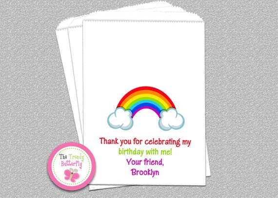Rainbow Party Favor Bag, Candy Bags, Party Favors , Goody Bags Il_570xn