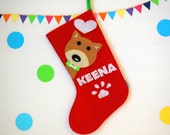 DOG Christmas Stocking, PERSONALIZED Stocking A913 Il_170x135