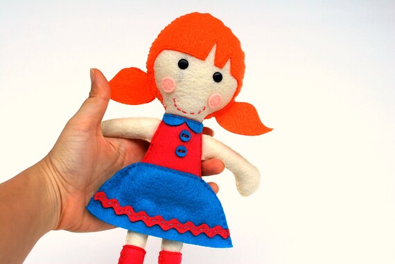 Tiffany Rag Doll Sewing Kit, Felt Kids' Crafts, Felt Sewing Kit in a Box, 8+ years old craft, No need sewing machine A822 Il_570xn