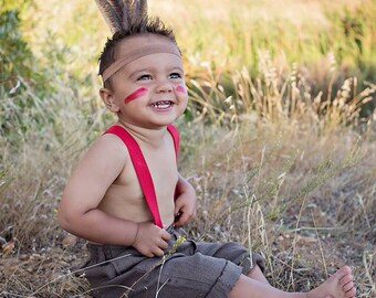 Indian headband, pocahontas,Indian headress, feather headband, indian costume,brown headband,any size,photo prop
