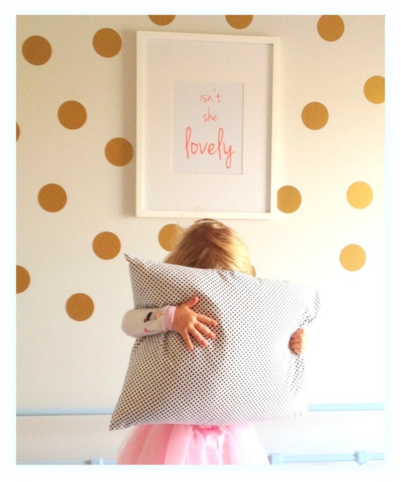 Handmade Baby Toddler Pillowcase Black and Cream Swiss Dot