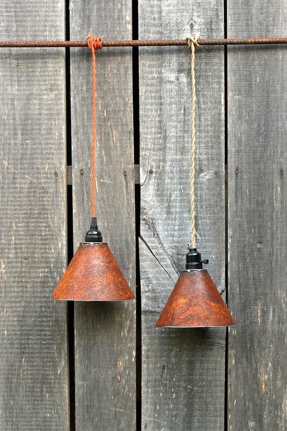Rustic Metal Pendant Lighting Rustic Pendant Lights by DropMetal