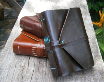 Old Times Leather Journal / Handmade / 6x4" / LINED or plain