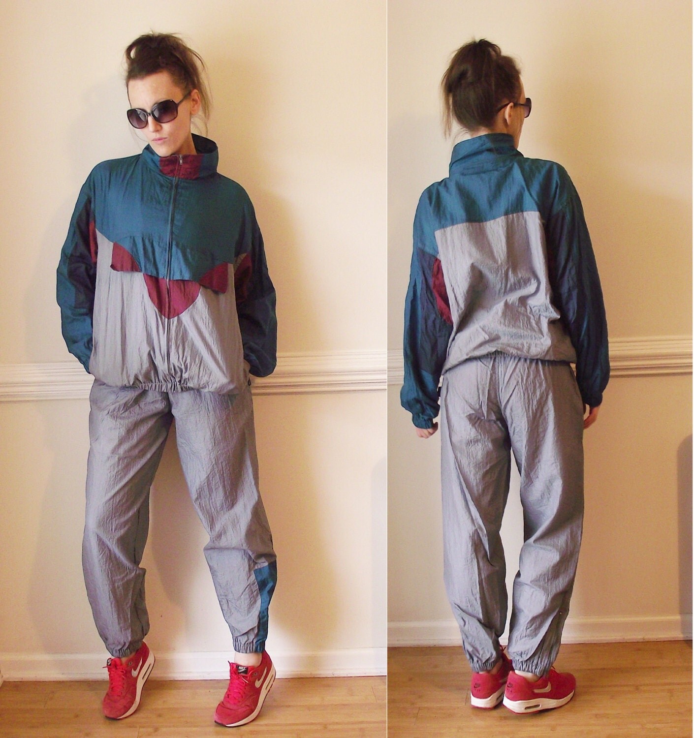 90s windbreaker tracksuit