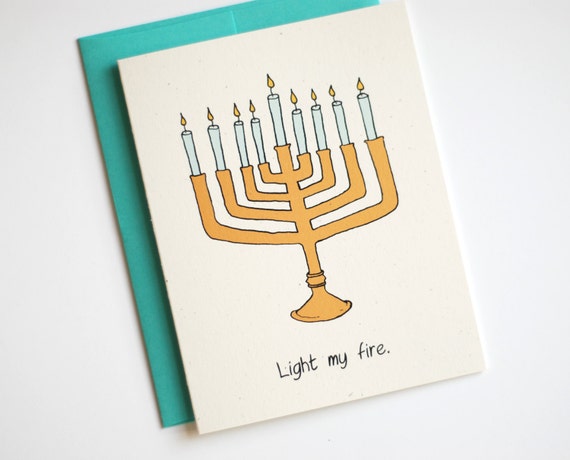 Funny Hanukkah Card Sexy Hanukkah Card Light My by RowHouse14