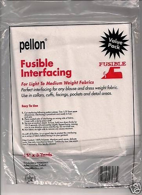 Pellon Fusible Interfacing 15 x 3 Yards 2 pkgs by ToppyToppyKnits