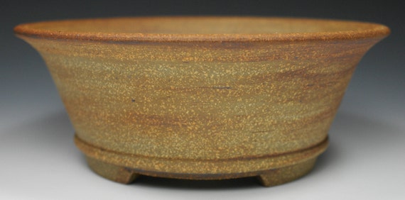 Unglazed Cascade  or Semi Cascade  Bonsai  Pot  by bentpinepottery