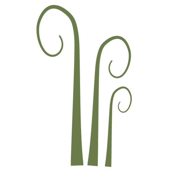 Curly Grass Wall Stencil for Painting Kids or Baby Room Mural