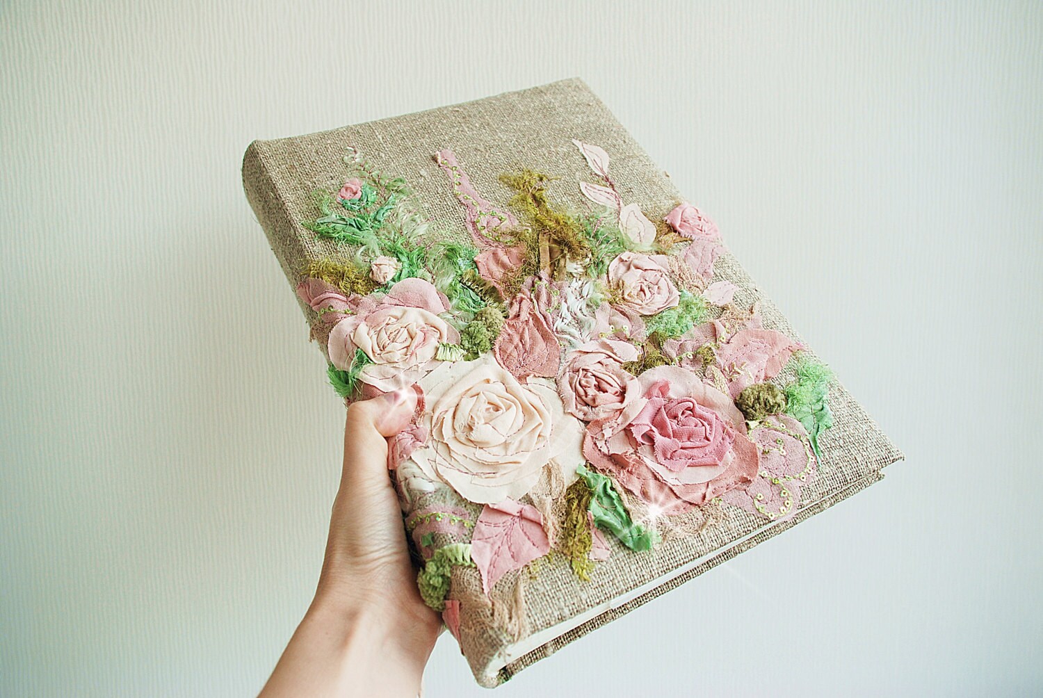 Embroidered Photo album Wedding photo album 300 photos Custom