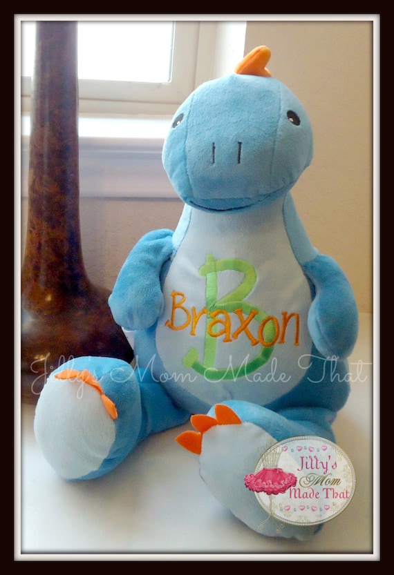 Dinosaur Custom Stuffy Personalized Dinosaur by JillysMomMadeThat