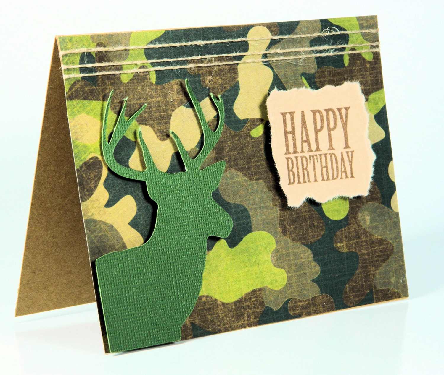 Happy Birthday Card Greeting Card Camouflage Card by DesignsByCnC