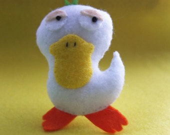 duck plush keychain