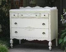  Chest Bureau Bathroom Vanity Shabby Chic Furniture Antique Dresser