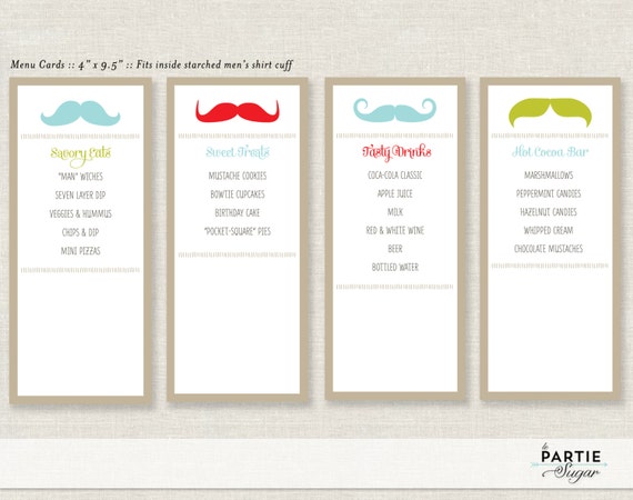 Food Labels - From Little Man Birthday Partie Kit - PRINTABLE Il_570xn