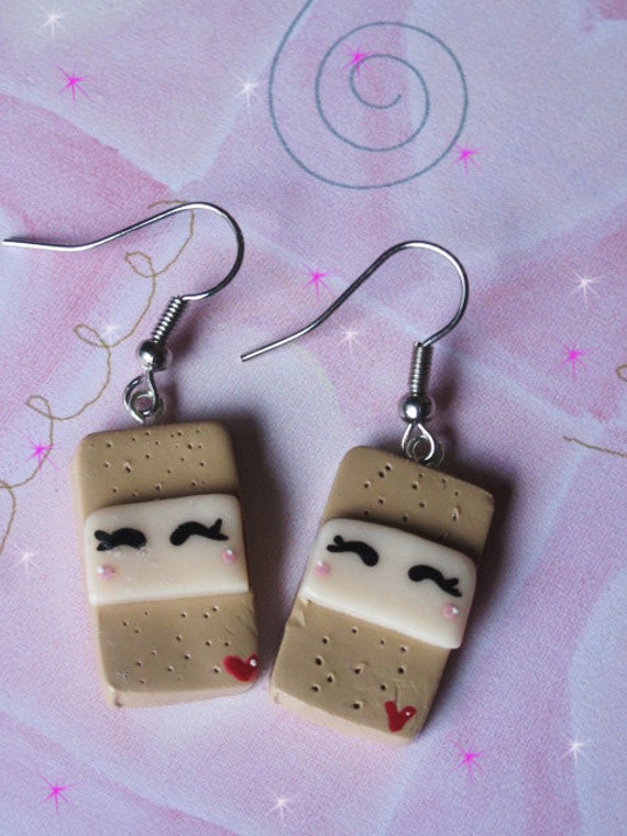 Kawaii Band Aid Earrings Polymer Clay Jewelry Lolita Asian