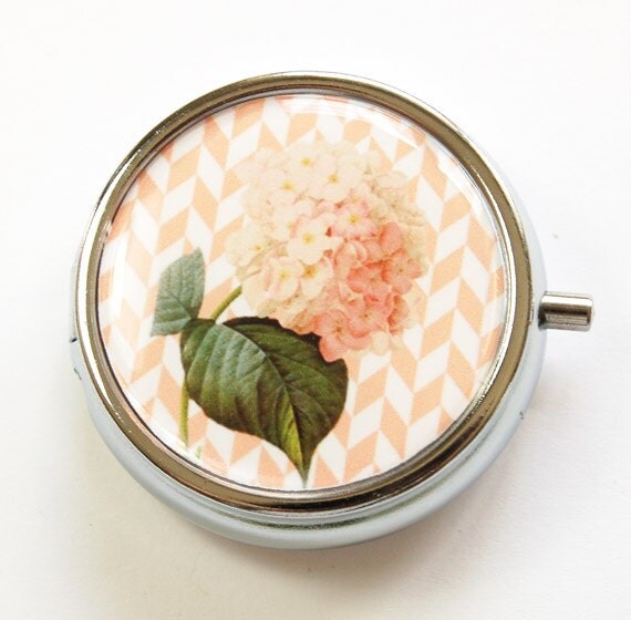 Flower Pill Box Pill Case Pill Container Floral Gift for