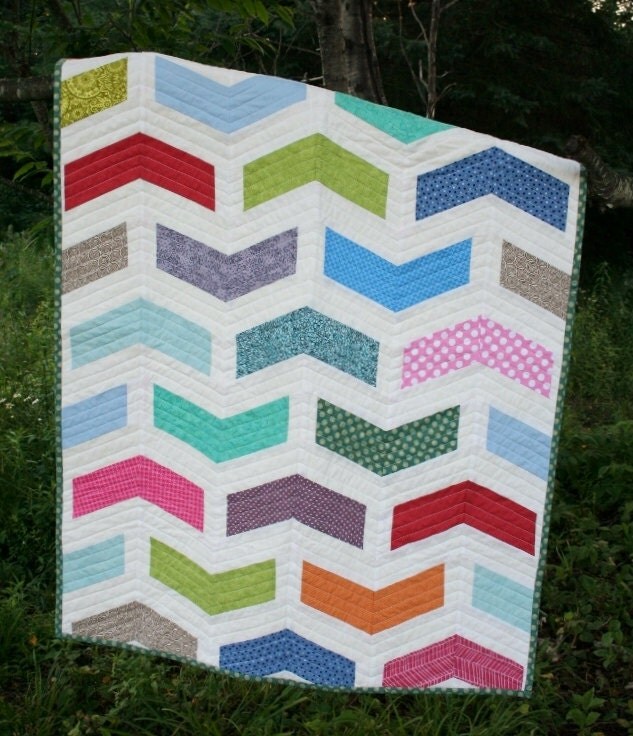 Easy Chevron QUILT PATTERN in PDF Instant Download