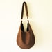 Boho bag, Hobo, Dark Chocolate brown color, Cross body, Vegan Suede