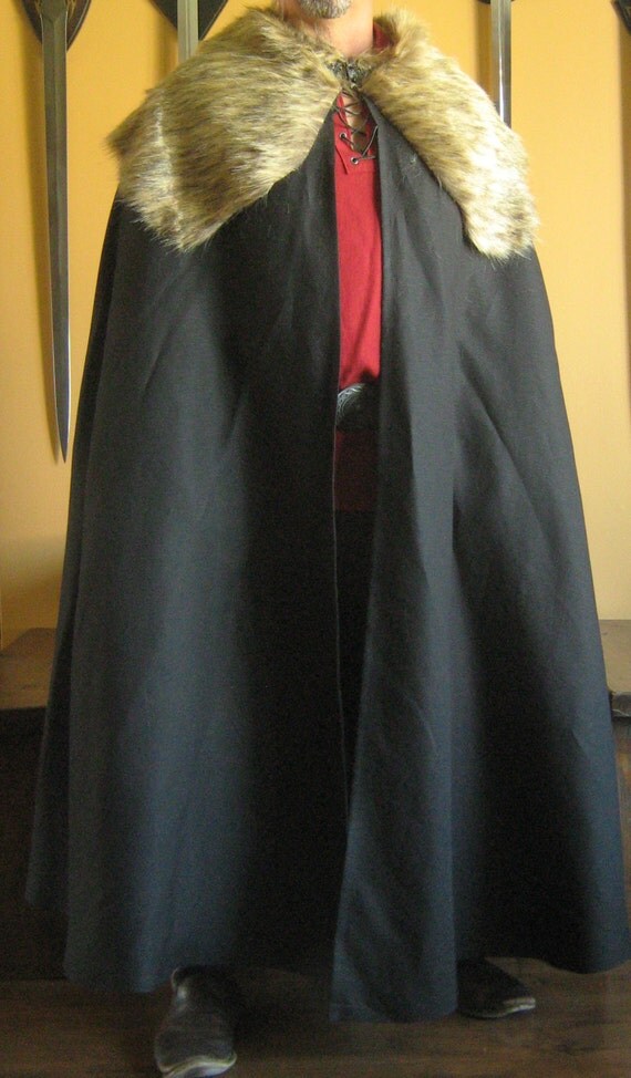 Medieval Celtic Viking Game of Thrones Style Cape Cloak