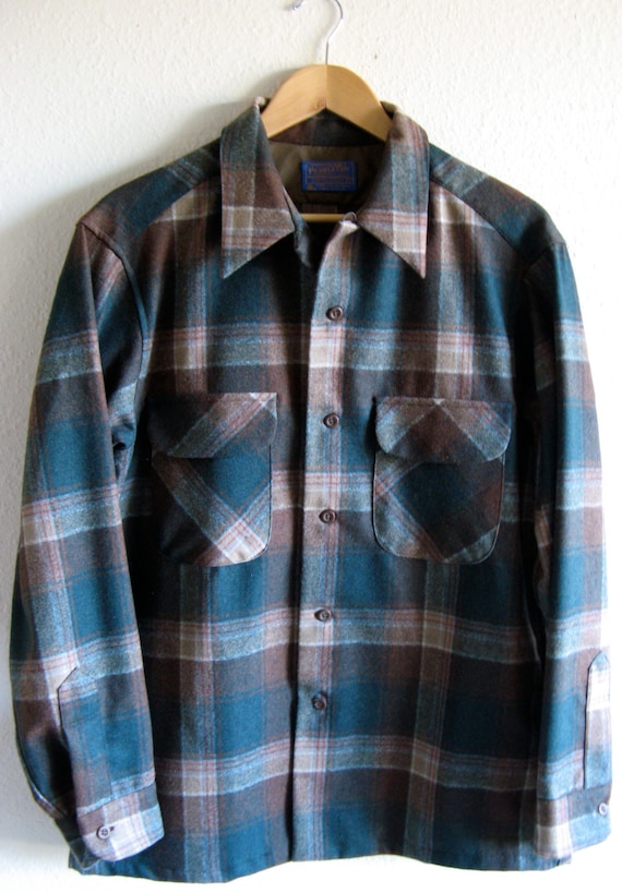 Pendleton Men's Plaid Wool Shirt-Size Large by MarketHome on Etsy