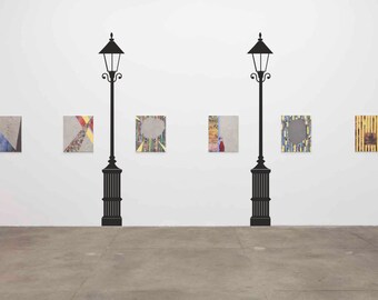 TWO Vintage Lifesize Street Lamps vinyl wall decal / sticker / removeble wall mural removable wall decor