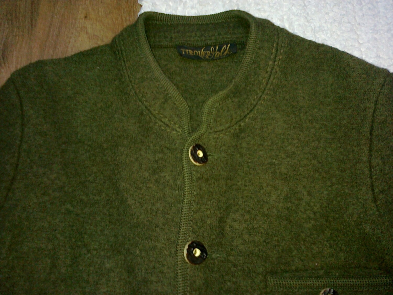 German loden mens hunting wool dark green cardigan jacket coat