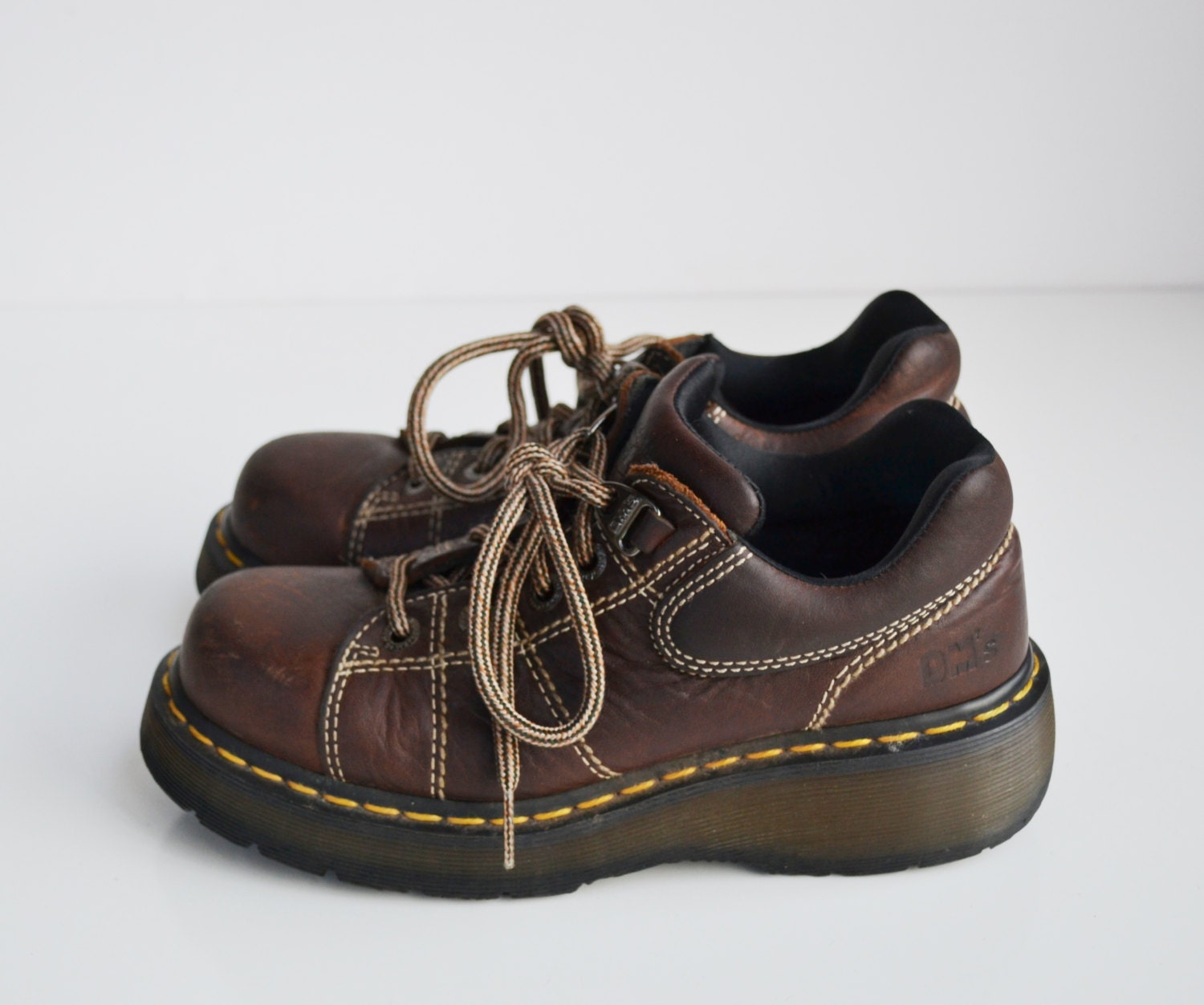Vintage Brown Dr. Martens Oxford Shoe Size 7 Womens 90s Grunge
