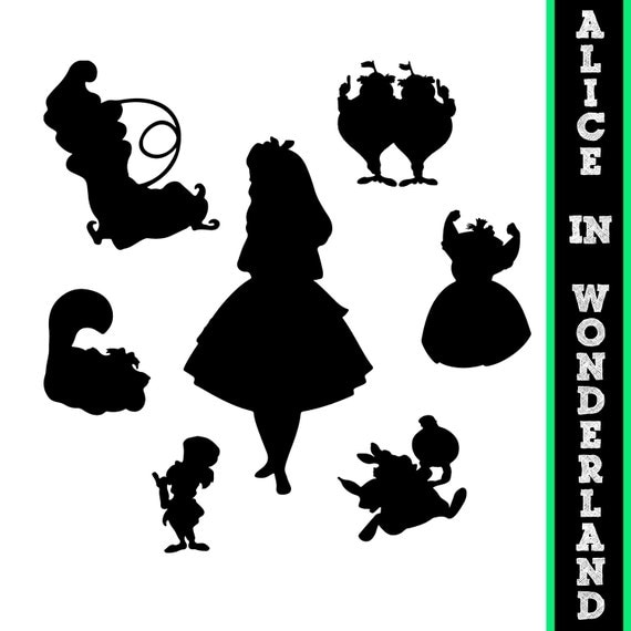 Alice in Wonderland Silhouettes // Disney Princess Alice | Etsy