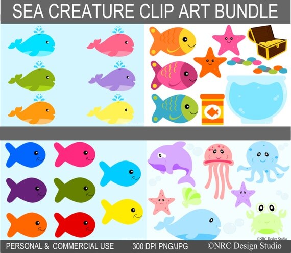 underwater animals clipart - photo #39