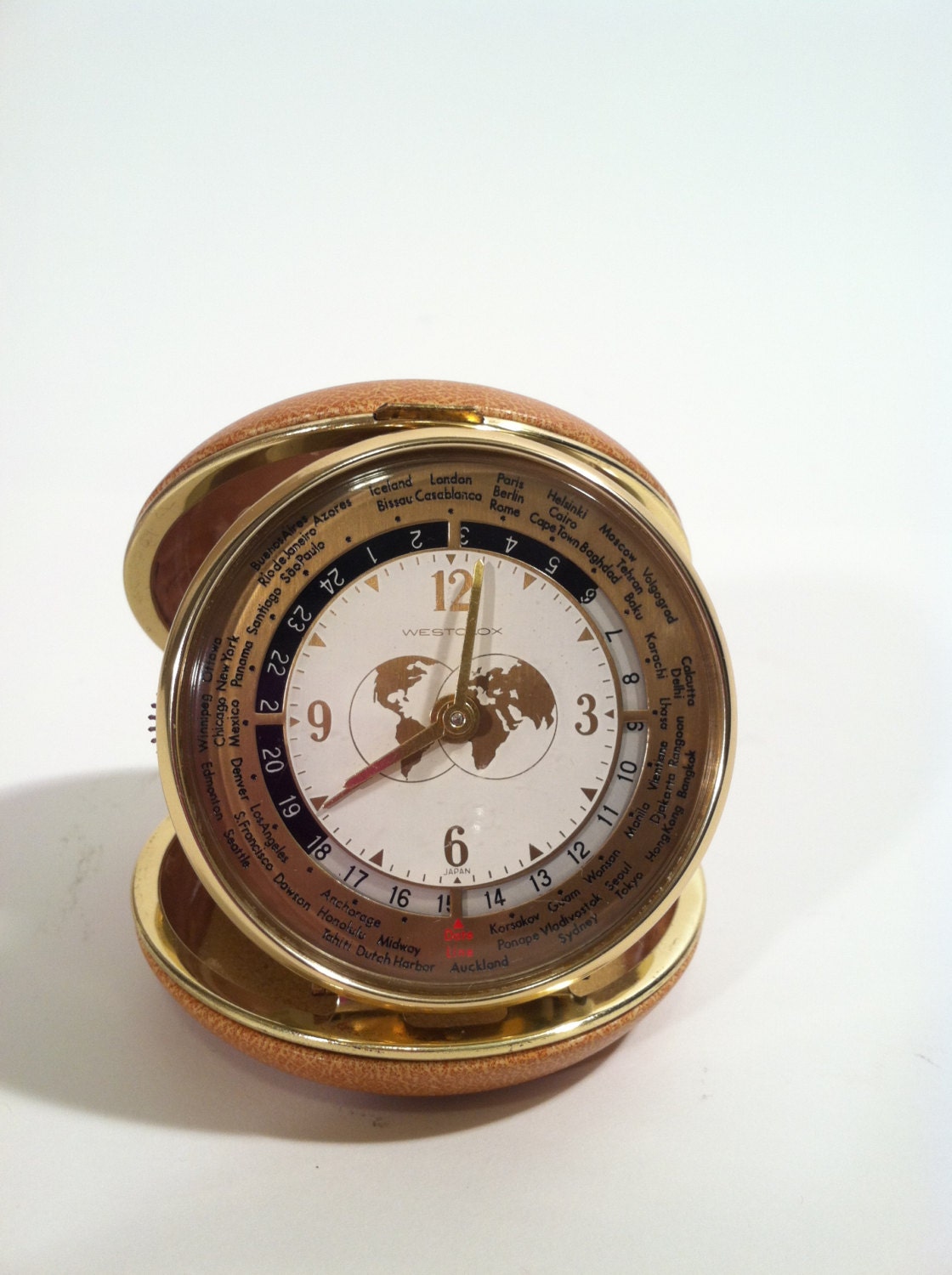 Vintage Westclox Travel Alarm Clock with International Time