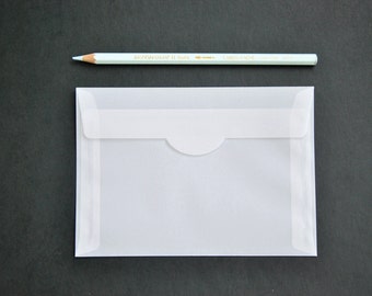 translucent vellum mini business card envelopes glassine