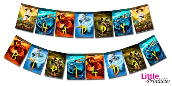 instant download ninjago happy birthday banner