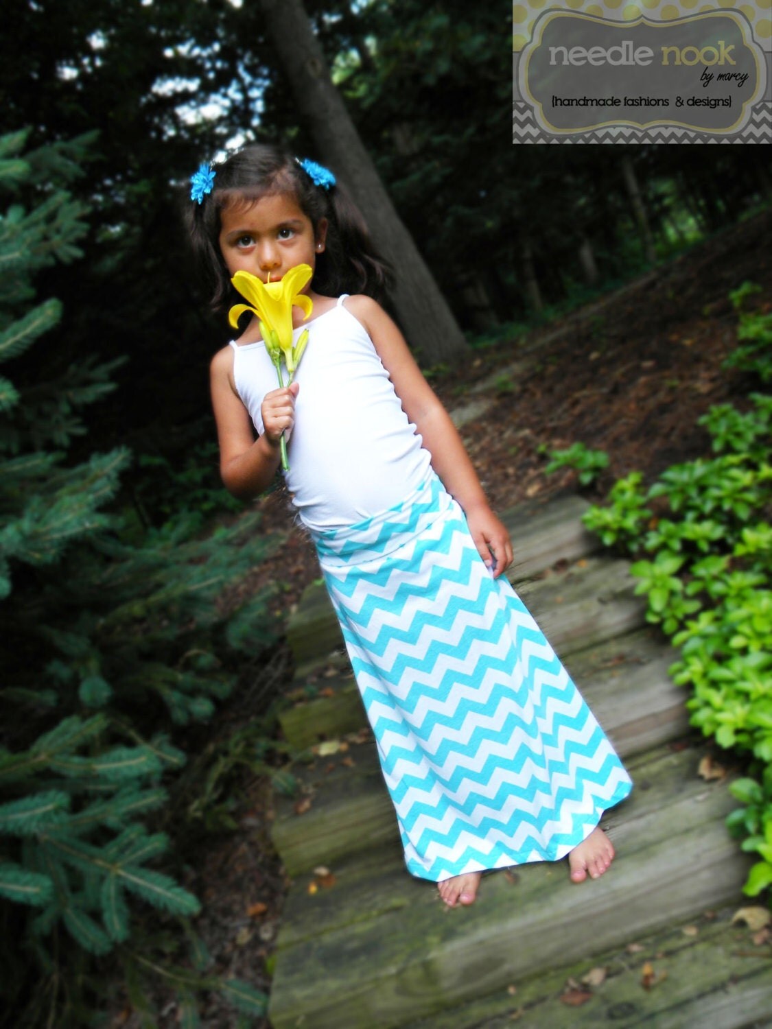 The Child Chevron Maxi Skirt Girl's Maxi Skirt