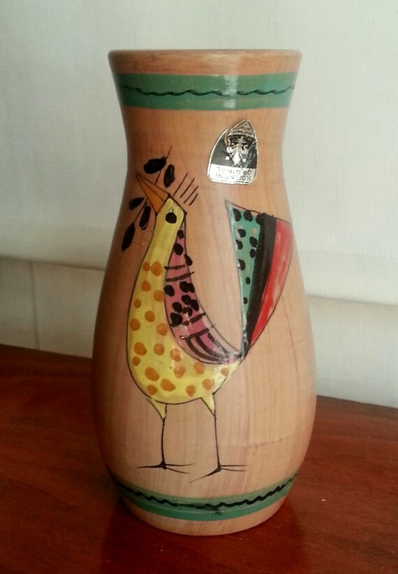 MCM Italian Pottery Vase Florentine Original Made in Italy