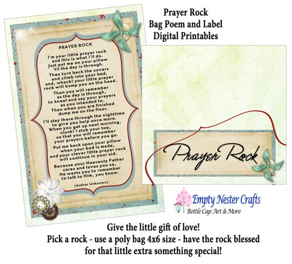 Delicate prayer rock poem printable Tristan Website