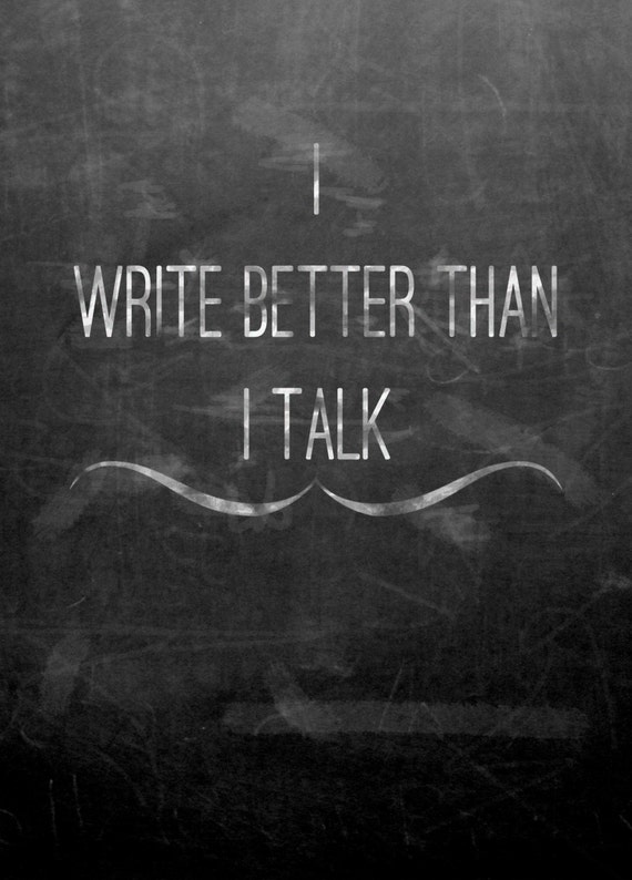 write better than speech